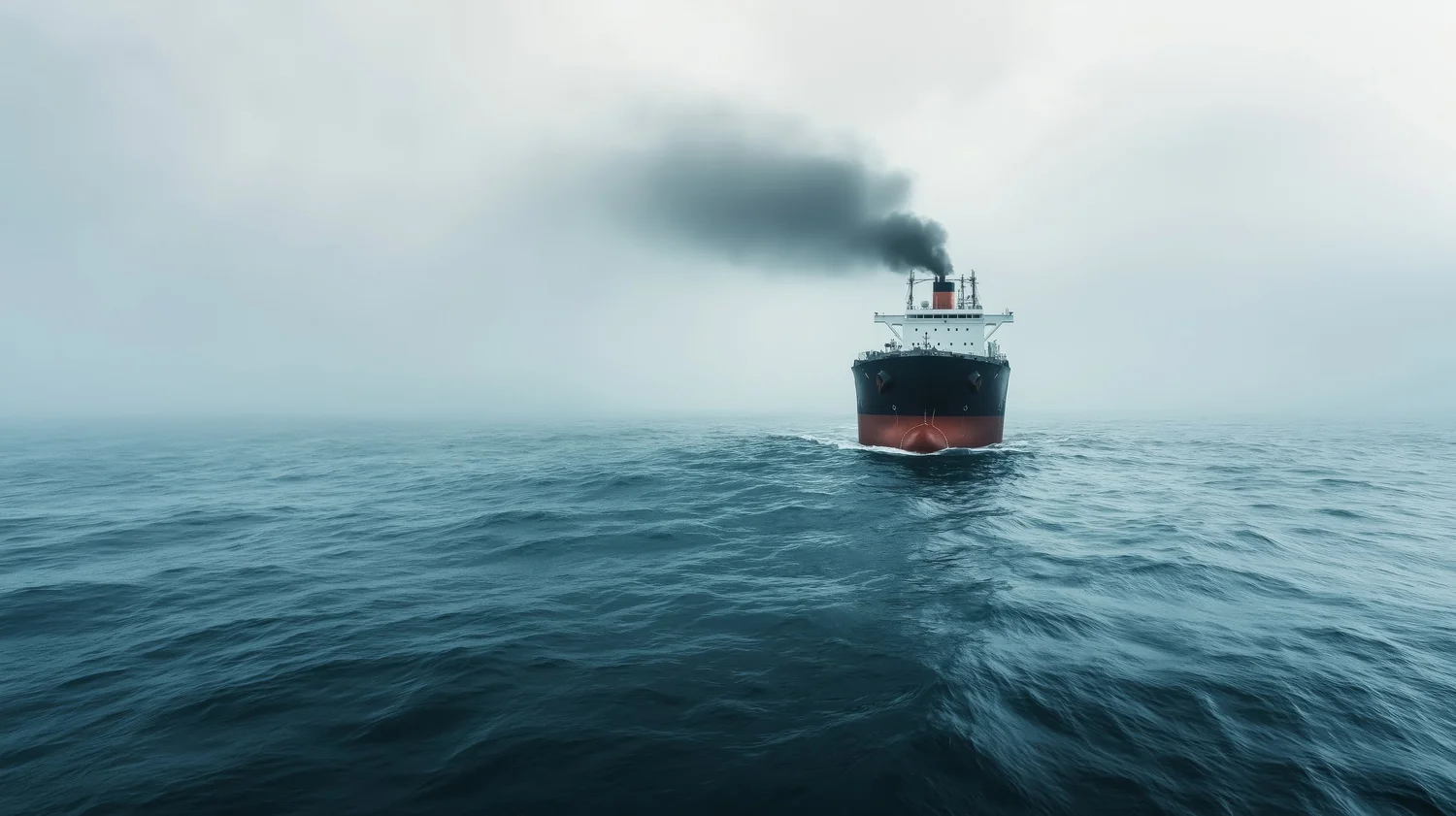 Ship navigating arctic waters